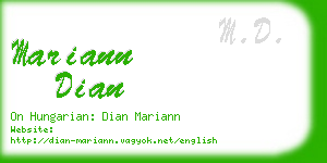 mariann dian business card
